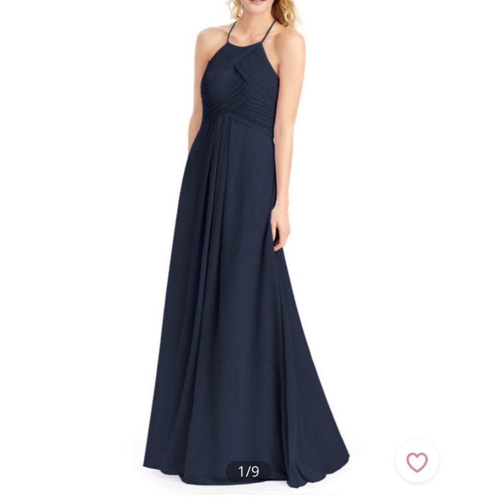 Azazie Navy Bridesmaids dress.